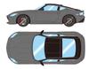 Makeup EIDOLON Scale Nissan Fairlady Z Version ST 2023 Stealth Black Finished Model 1/18 Gray/Super