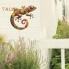 Wall Art Gecko Decoration Metal Lizard Wall Decoration Colorful Wall Mounted Gecko for Garden Fence Home Farmhouse Decor