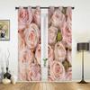 Розы розовые цветы современные занавески для зала для гостиной кухни для мальчиков и девочек спальня длинные занавески для окон Cortinas домашний декор