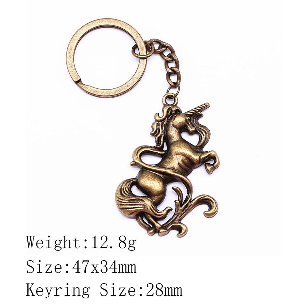 Металлический брелок в виде головы лошади/единорога - 52x51 мм, 19,9 г, Идеально подходит для сумок и домашнего декора