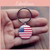 Stylish American Flag Keychain Metal Accessory Modern Design Gift Zinc Alloy