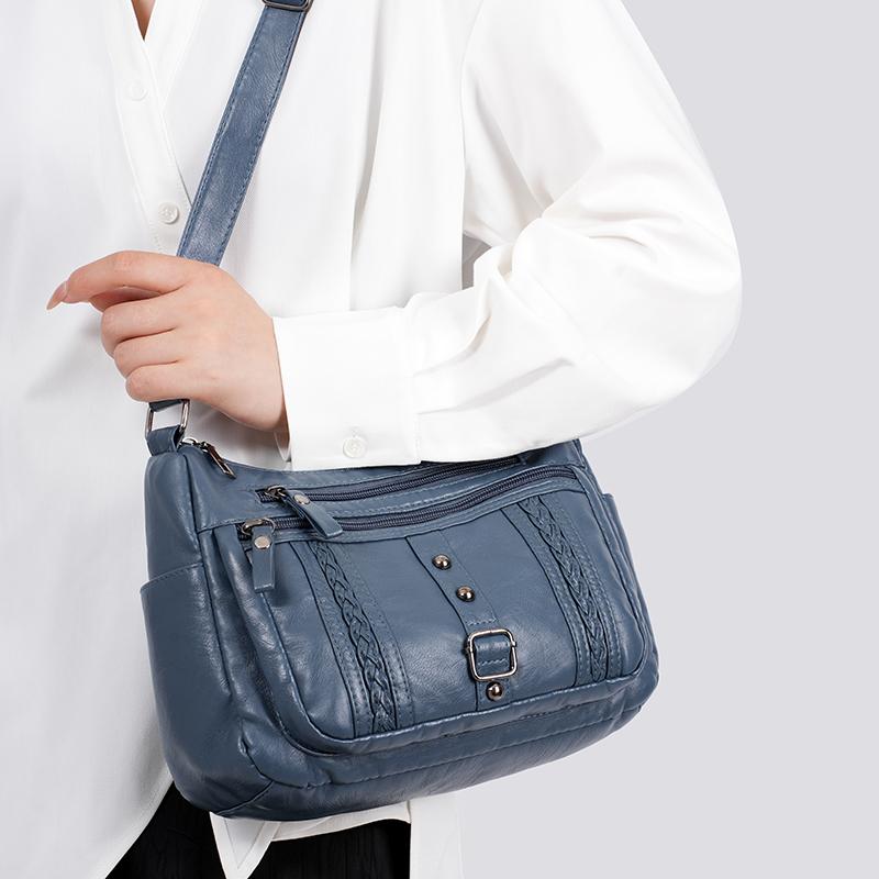 Женская сумка кроссбоди, сумка для мамы среднего возраста, сумка на плечо из мягкой кожи