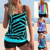Women's Double Shoulder Strap Bikini Suit Swimsuit Top Tankini Swimsuit