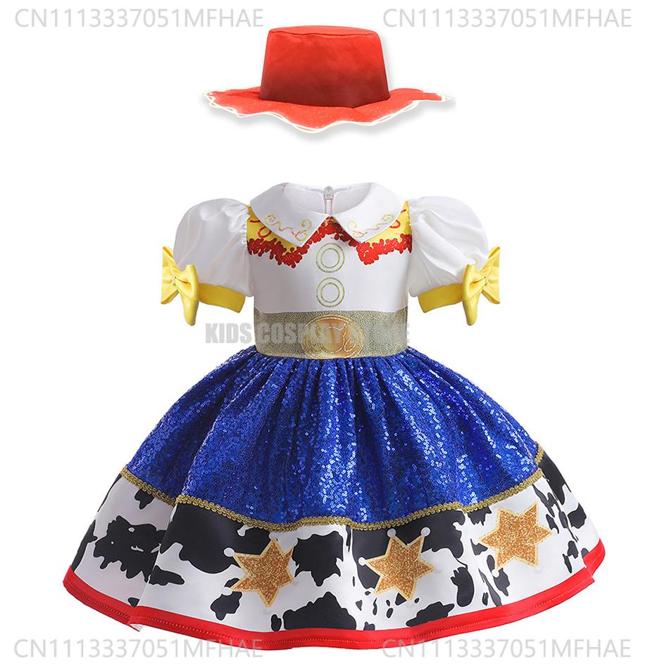 Halloween Toy Woody Dress Up Costume Boys Girls Jessie Cosplay Dress Carnival Party Fancy Sets Kids Stage Performance Outfit