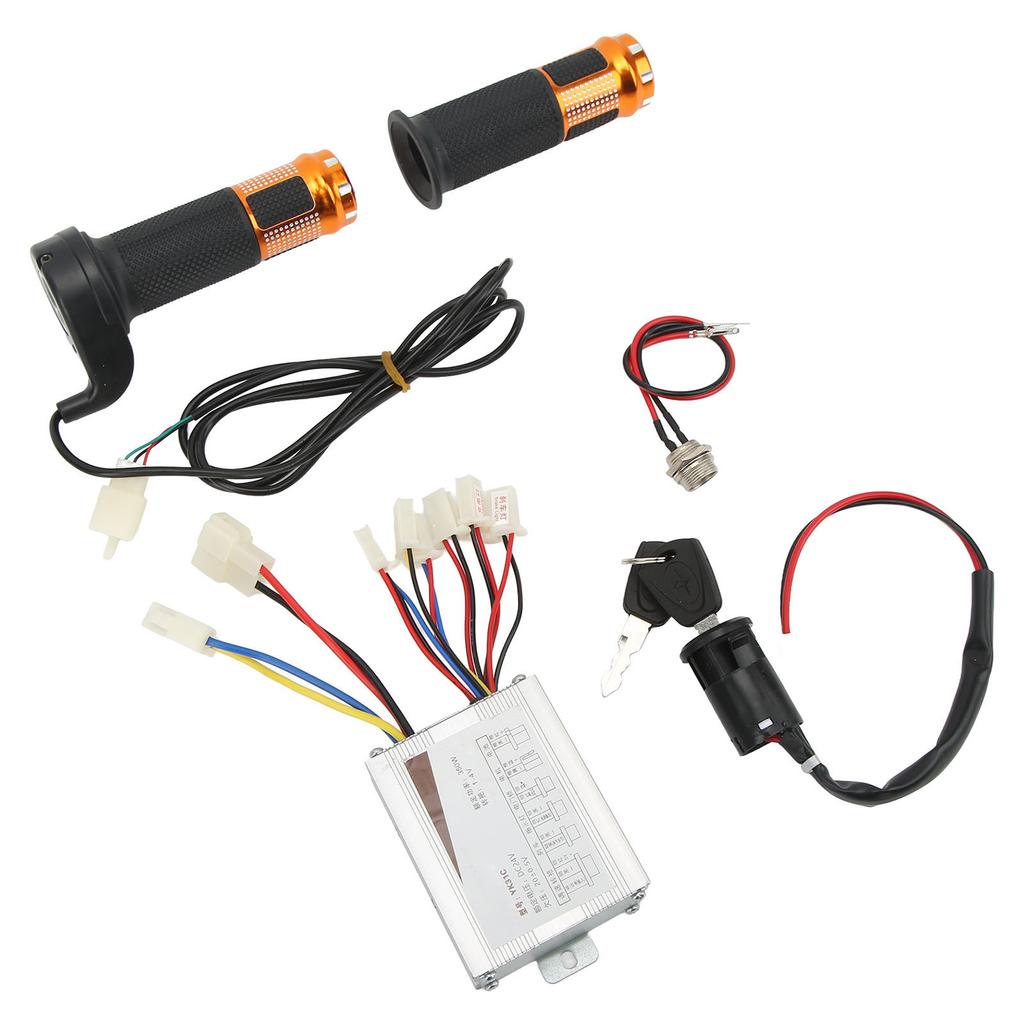 Brushless Controller Kit Aluminum Alloy Rubber Controller Grip Set for Electric Bikes Motorcycles 36V 48V 350W