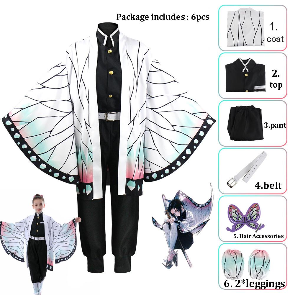 Аниме Убийца Демонов: Tsuyuri Kanawo Kamado Nezuko Кимоно Косплей для Девочек и Мальчиков, Костюм для Ролевой Игры, Детский Комплект