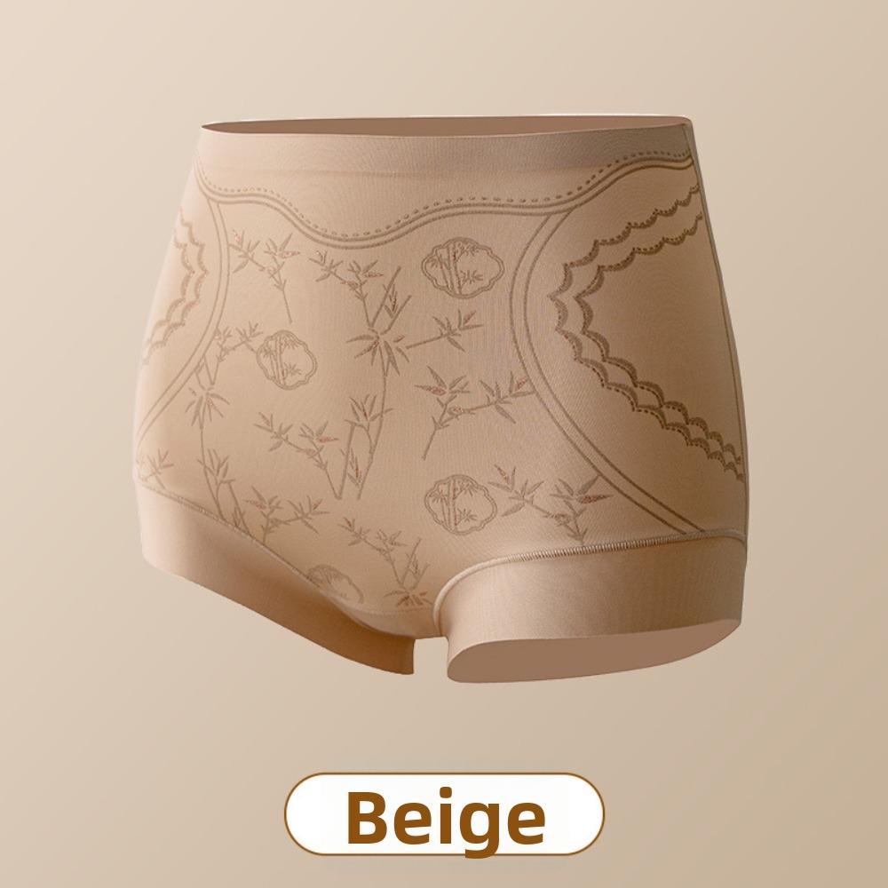 Bamboo Flower Послеродовой боди-шейпер с высокой талией, трусы-лифтинг для ягодиц, бесшовное нижнее белье для женщин