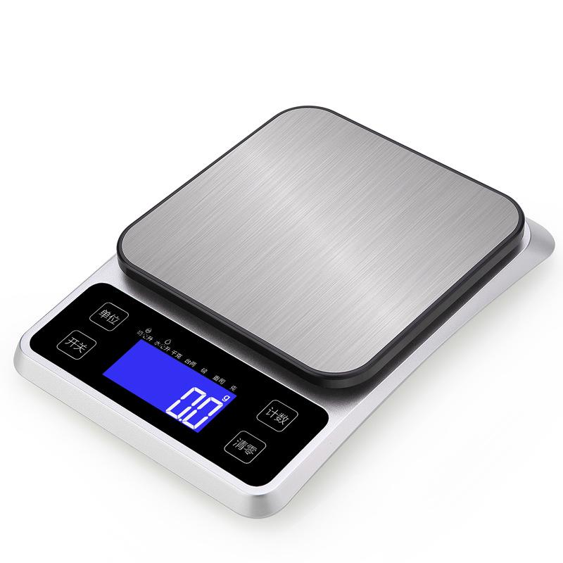 Rechargeable 10kg Stainless Steel Kitchen Scale, Accurate To 0.1g, for Food and Baking