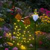 Solar Powered Metal Fairy Lights with Watering Can Solar Garden Lights for Walkway Yard Pathway Patio Table