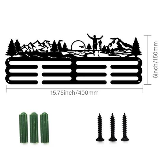 Yousheng Стойка для медалей Сверхпрочная металлическая настенная подставка для наград Организатор медалей за соревнования Вешалка-подставка для украшения