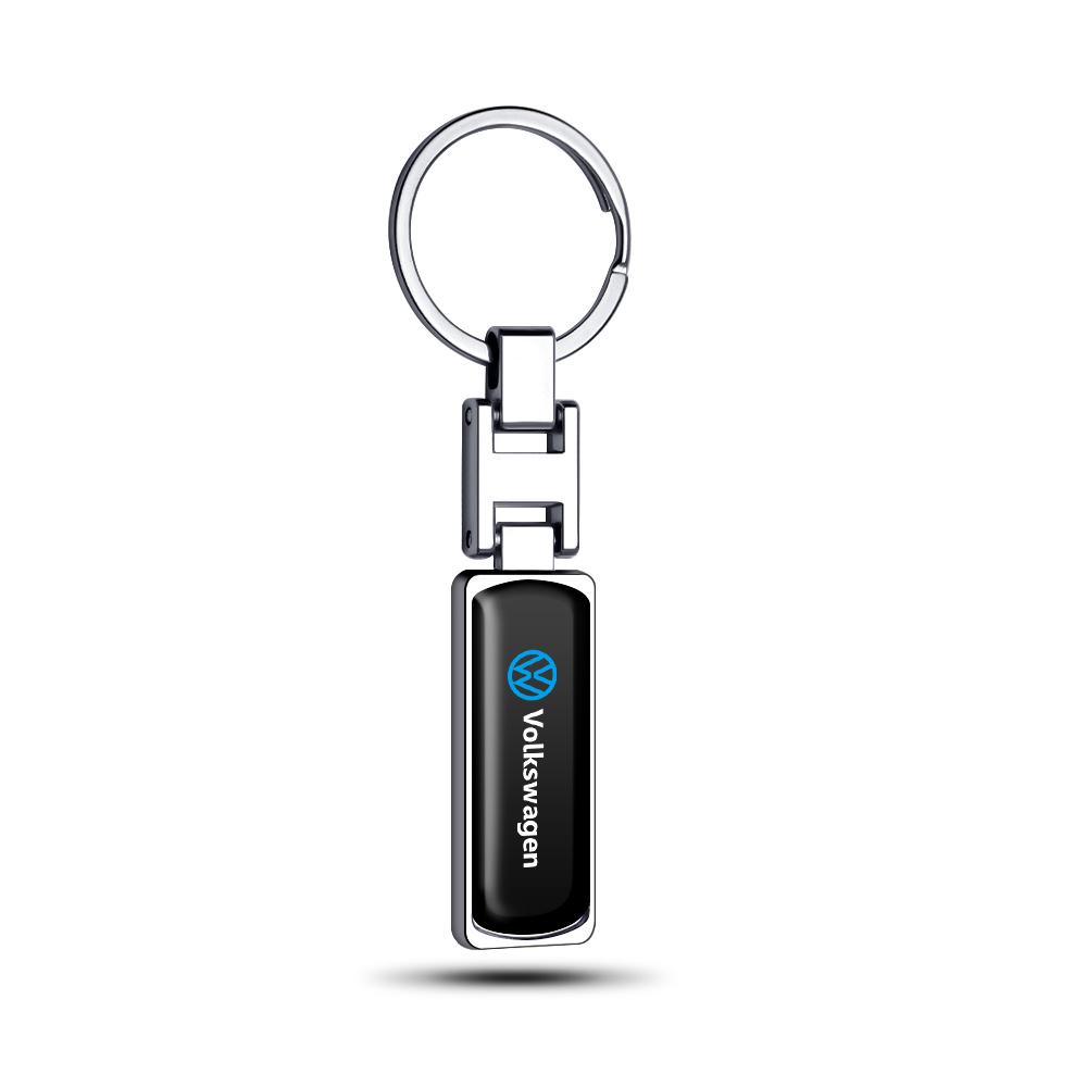 Metal/Leather Car Key Ring Braided Rope Key Case Key Chain For Volkswagen Golf 7 Caddy Passat CC Lavida Sagitar Scirocco Tiguan
