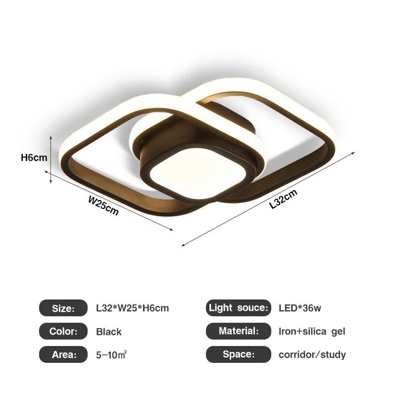 Скандинавские черно-белые светодиодные потолочные светильники, люстры для коридора, балкона, интерьер, светодиодный потолочный светильник, декор для дома AC85-265V