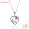 Линдон Стерлингового Серебра 925 Классическое Женское Ожерелье Кулон Циркон Модный Подарок