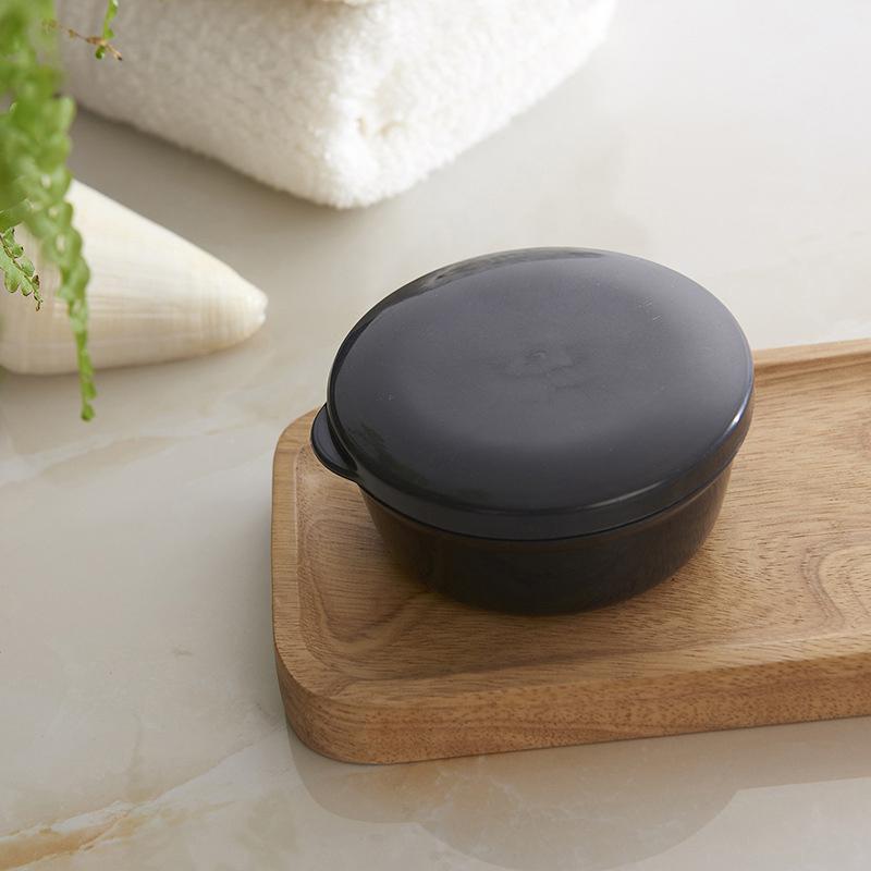 1Pc Circular Soap Box Creative Pp Waterproof Sealed Portable Soap Box Cover Drainage Soap Rack Supplies