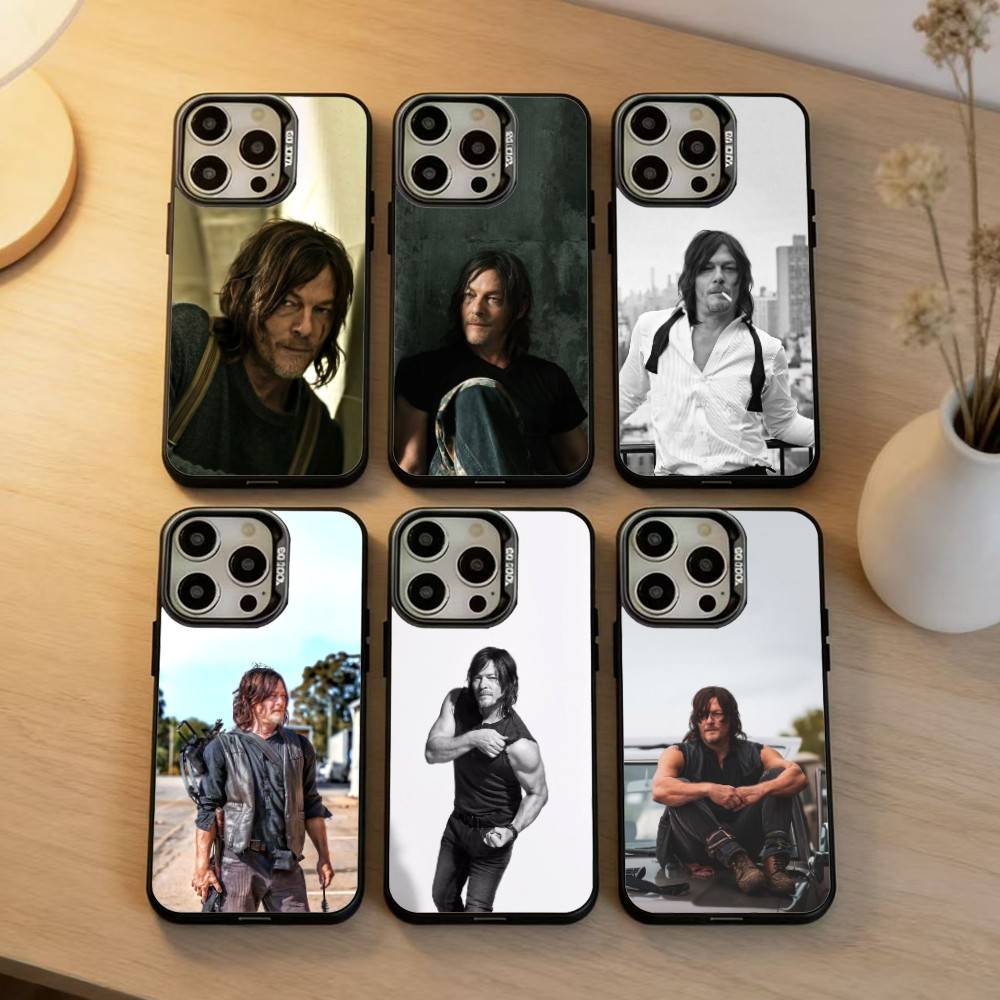 Чехол для телефона с обоями N-Норман Рэддс для iPhone 16, 15, 14, 13, 12, 17, Pro, Max, Черный Матовый, Ударопрочный