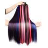 WIGSIN Synthetic 24Inch One Piece 5 Clip Long Straight Highlights Hair Extension Daily Hair Accessories for Women