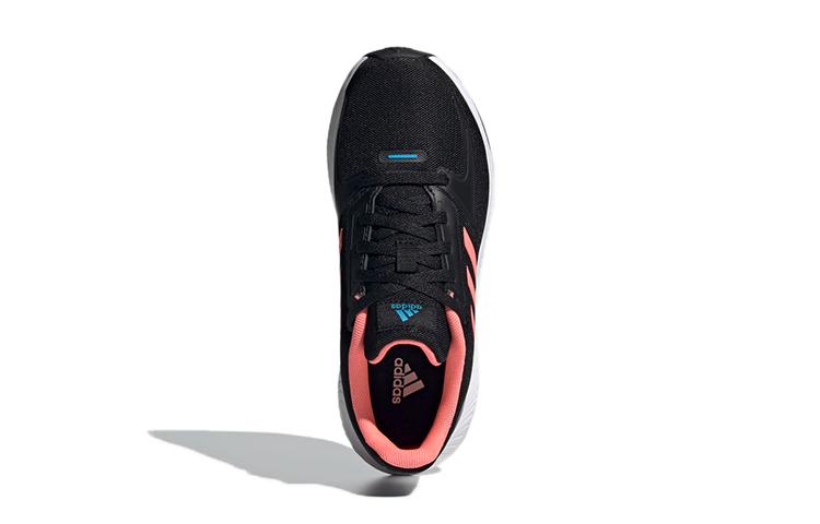 adidas Runfalcon 2.0 Удобные, нескользящие, износостойкие, дышащие низкие кроссовки для бега Черно-розовые Детские GX3537