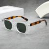 New Leisure Luxury Thick Framed Sunglasses Classic Square Small Frame Uv Resistant Street Photography Uv400 Shades Glasses