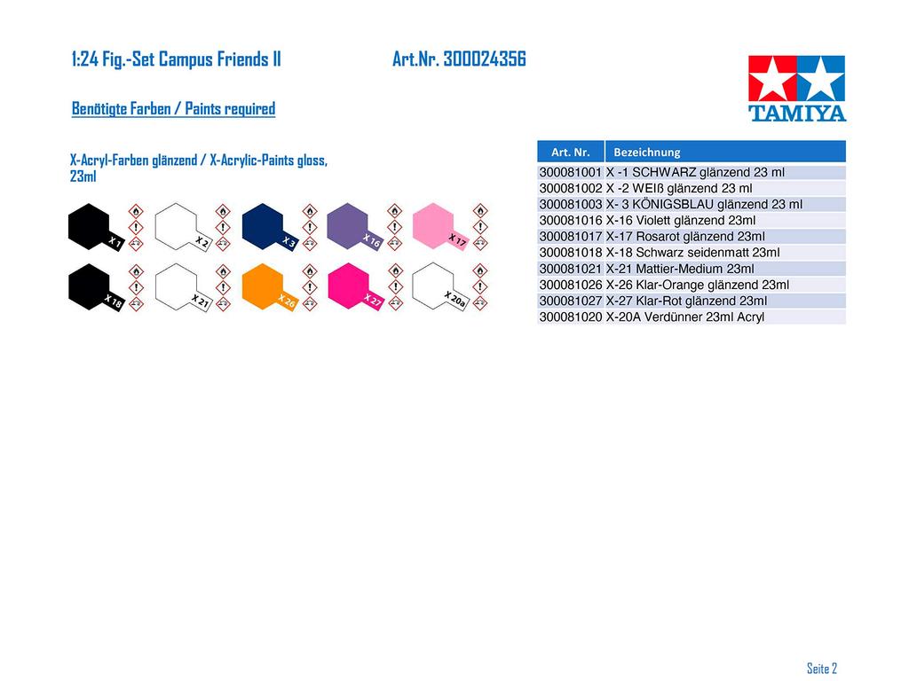 Tamiya Серия спортивных автомобилей 356 Campus Friends Set II Пластиковая модель 24356 1/24 №