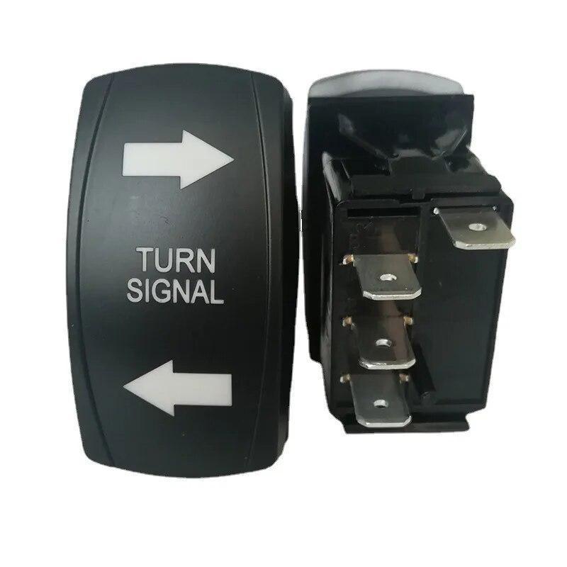 1 шт. 24 В автомобильный переключатель типа лодки, модификация со стрелками вверх и вниз, яхтенный трехскоростной самоблокирующийся RND белый свет вперед