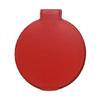 Single Sided Folding Circular Mirror Plastic Portable Compact Cosmetic Pocket Mirror Red