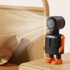 Cute Robot Shape Misting Handheld Fan LED Screen Display Mini Fan Rechargeable Fan  Camping Travel