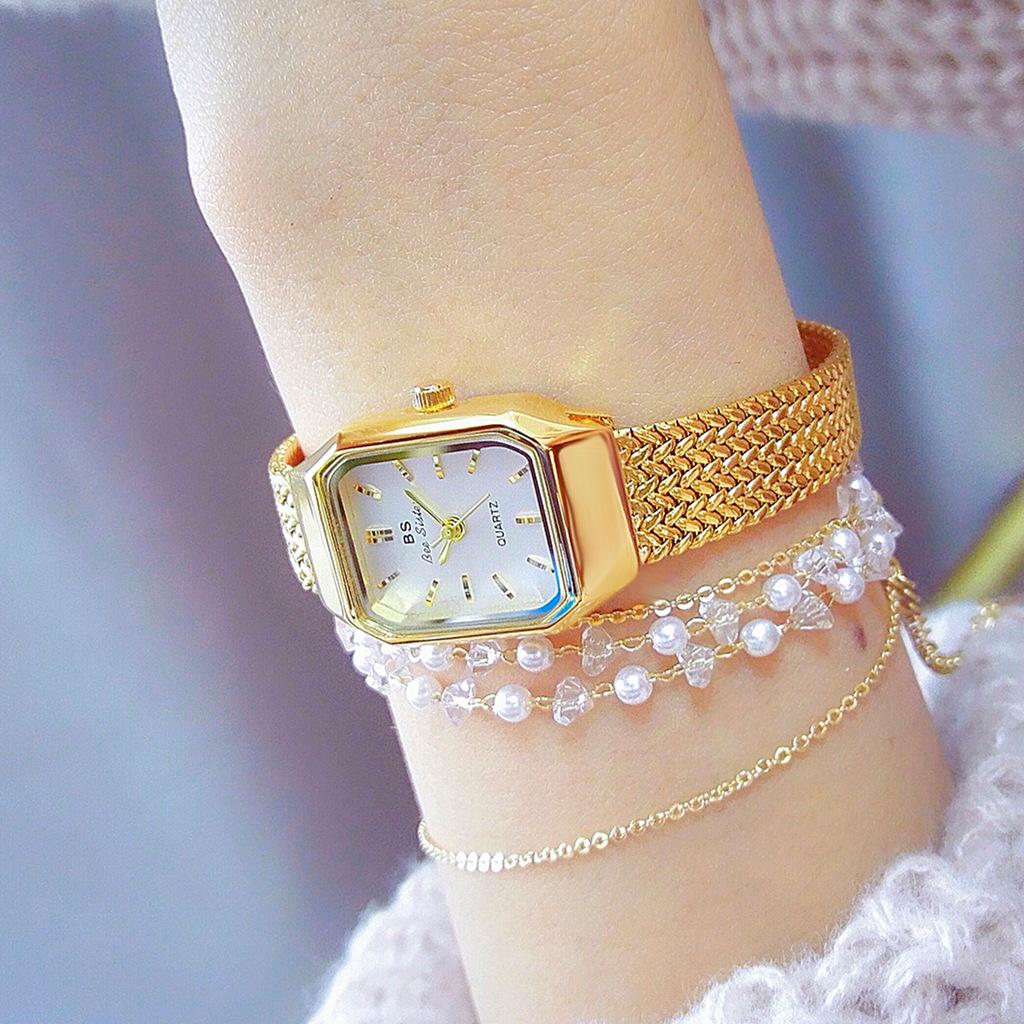 BEE SISTER BS женские наручные часы золотые часы женские часы из нержавеющей стали серебряные часы женские женские кварцевые часы