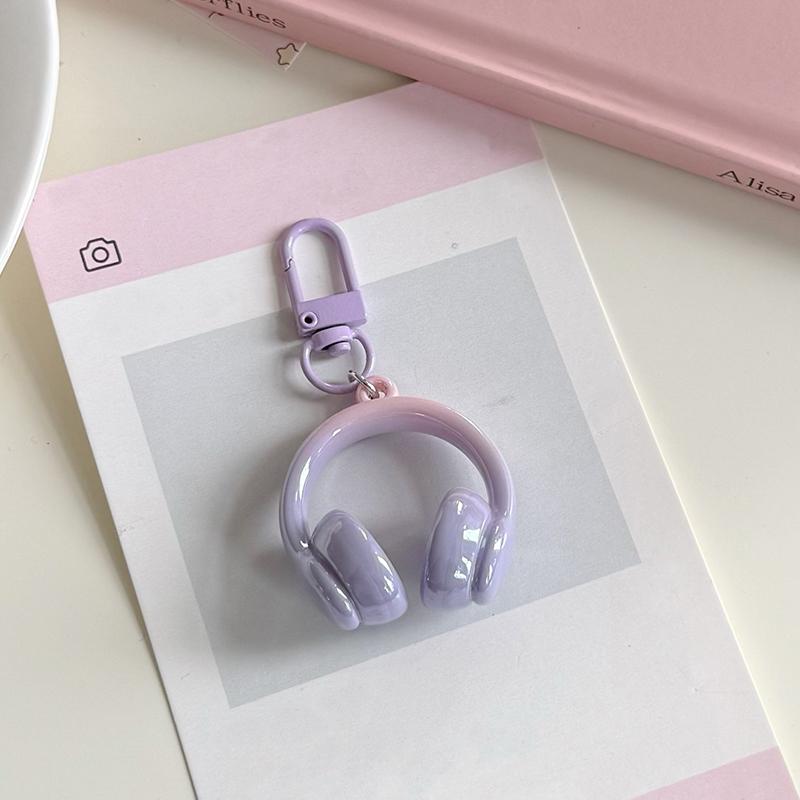 1 шт. Брелоки DIY Аксессуары Подвески для сумки Милые 3D Форма наушников Y2K Украшение Креативные Подвески для мобильного телефона Смешные Разноцветные