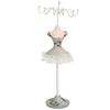 Earrings Necklace Princess Dress Stand Display Iron Mannequin Princess Jewelry Rack Pine Green 3