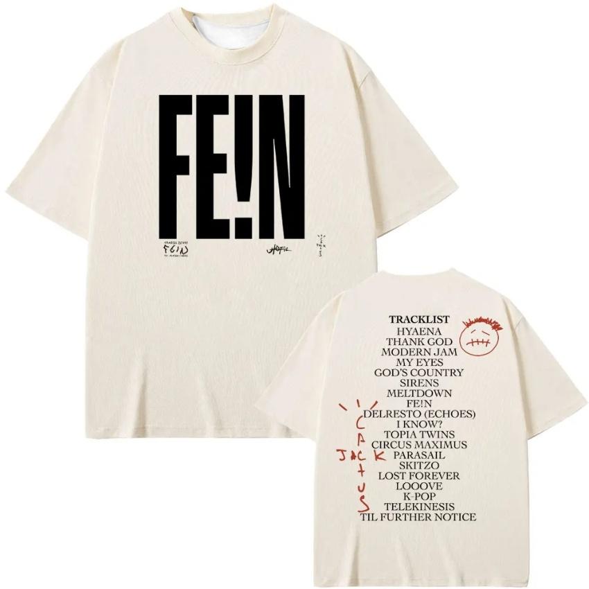 Ghetto New Fein Playboi Carti and Cactus Jack Utopia Print Tshirt Men Women Hip Hop Fashion T-shirt Male Summer Oversized Tees