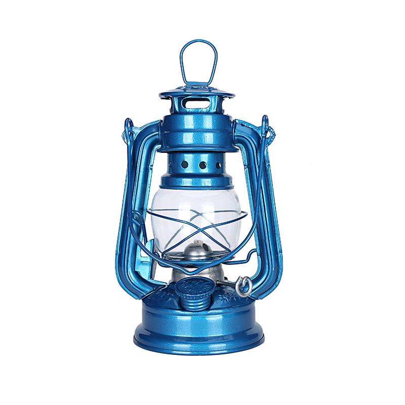 Vintage Iron Hurricane Lantern: Outdoor Kerosene Lamp & Decorative Light for Camping