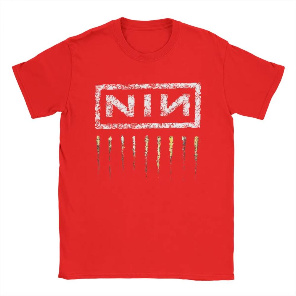 Nine Inch Nails NIN Мужские Женские Футболки с Принтом Модная Футболка с Коротким Рукавом с Круглым Вырезом Хлопковые Подарочные Футболки на День Рождения Одежда