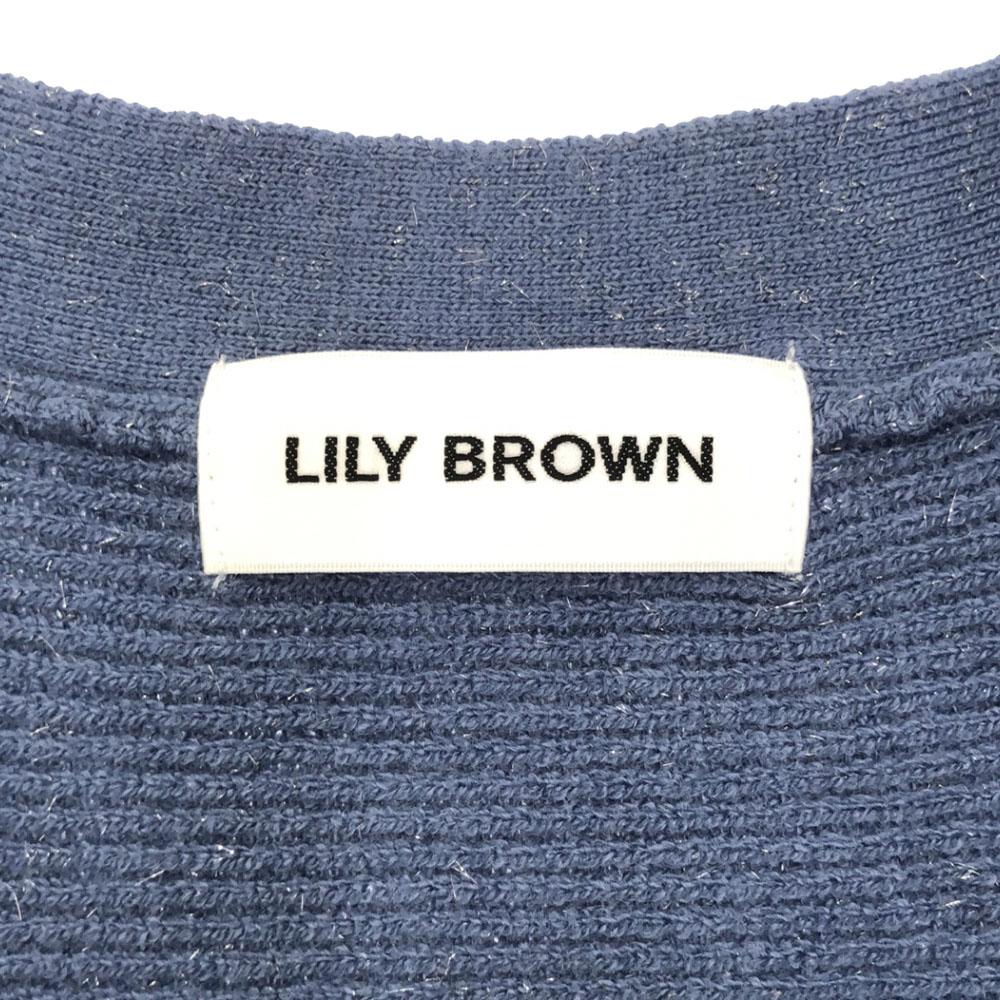 Lily Brown Кардиган из люрексной вязки с длинным рукавом FREE Короткая длина LFKB235902 Женский Б/у