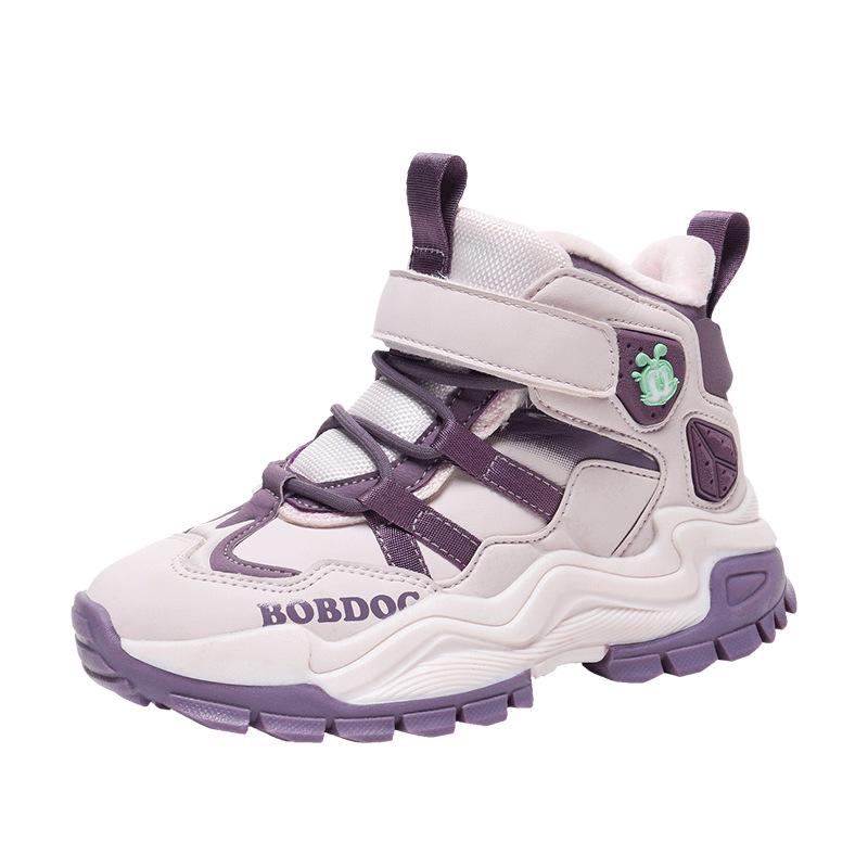 Детские зимние сноубутсы Babudou - Теплые на флисовой подкладке, Нескользящие, Водонепроницаемые уличные ботинки