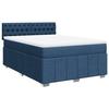 Maison Exclusive - Sommier à lattes de lit avec matelas Bleu 160x200 cm Tissu
