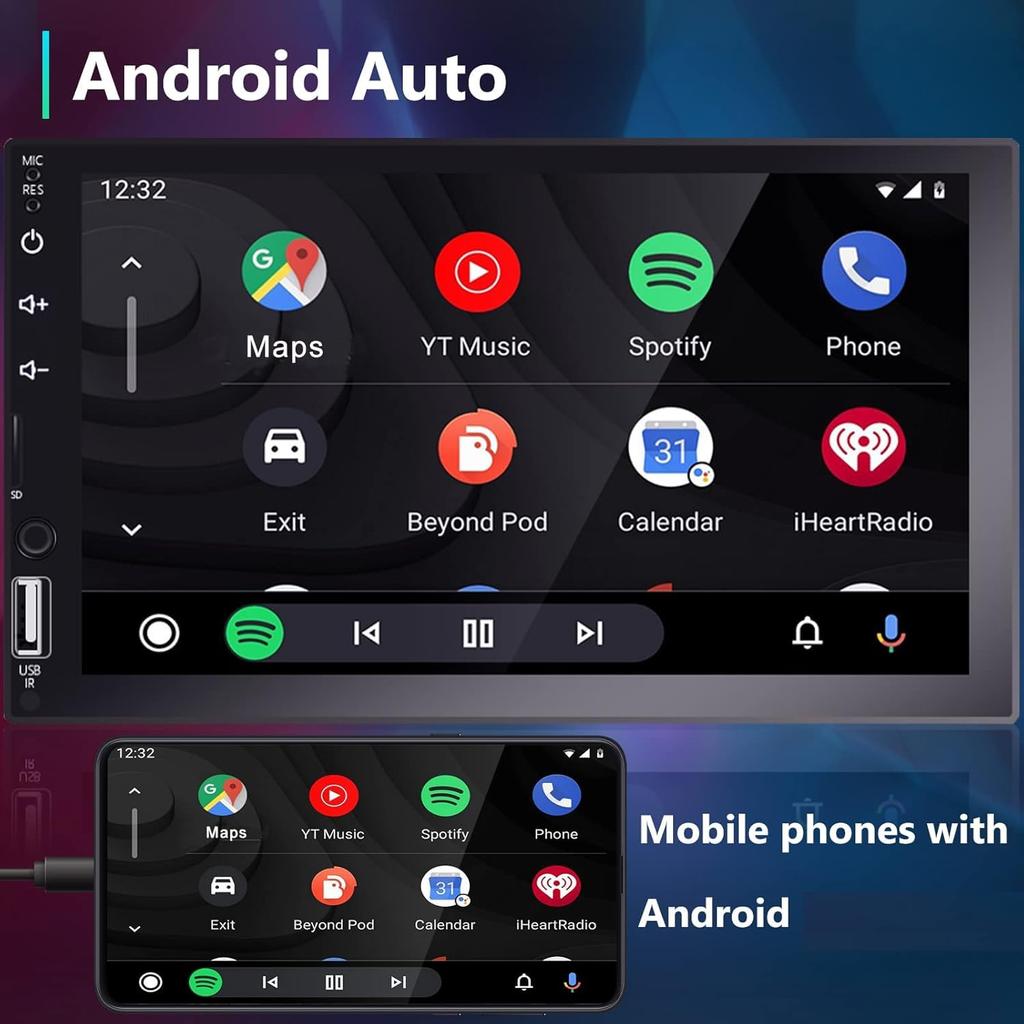 Car Audio 2 Din Car Stereo CarPlay Android Hodozzy Chip Car Stereo Bluetooth HD Touchscreen Car Radio Double Din Car Audio Backup FM RCA Audio & Auto,