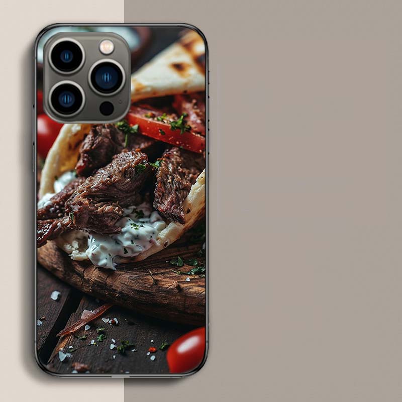 Сырная Хрустящая Курица Говядина Упаковка Чехол для Телефона Для Iphone 17 Air 15 Pro 14 Plus 16 Pro Max 17E 16E 12 13 Mini 11 Чехол Милый Фу