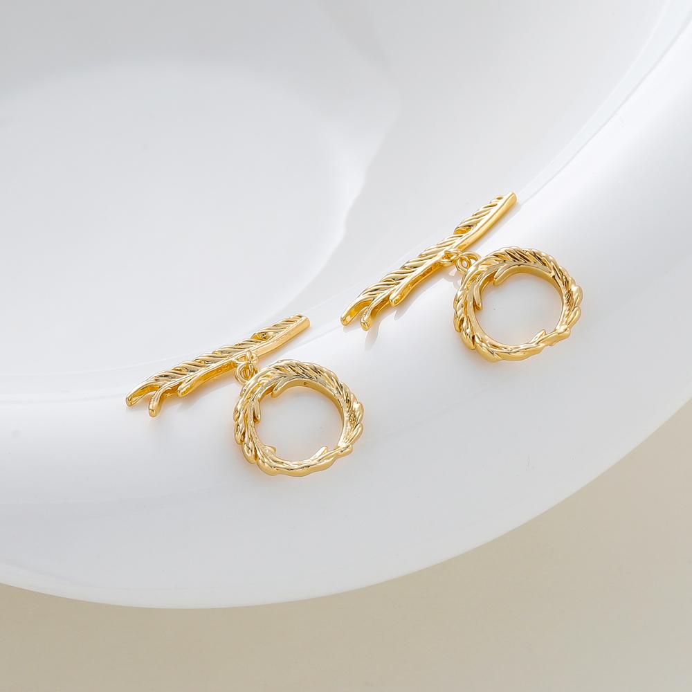 4 Набора Латунные Застежки-Тоглы Цвета Золота 14K18K Соединители Для DIY Браслетов Ожерелий Аксессуары для Изготовления Украшений