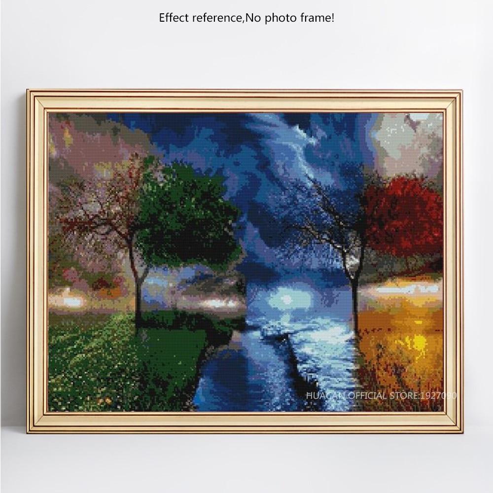 5D DIY Diamond Painting Embroidery Four Season Tree Diamond Mosaic Cross Stitch