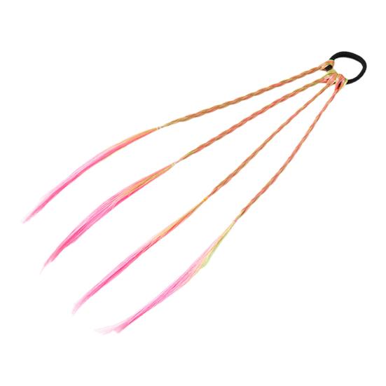 Резинка для волос из косичек, не повреждающая кожу головы, цветная резинка для волос, парик с градиентным цветом, аксессуар для волос в виде косички