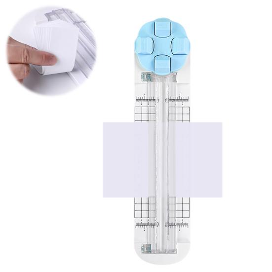 4 In 1 Paper Trimmer Bidirectional Cutting Rugged Smooth Interchangeable Blades Compact Design Craft Paper Cutting Tool