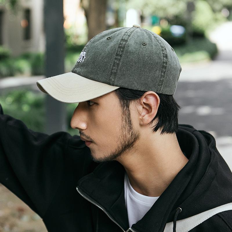 Серо-зеленая бейсболка в корейском варианте женской весенне-летней кепки-босоножки с козырьком и вышитыми буквами