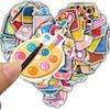 50PCS Back To School Stickers Guitar Scrapbooking Waterproof Funny Coffee Graffiti Laptop Wall Material Bicycle Car Decals