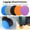 8Pcs Silicone Luggage Wheel Silent Covers Soft Flexible Wear Resistant Noise Reducing Suitcase Wheel Protector Covers