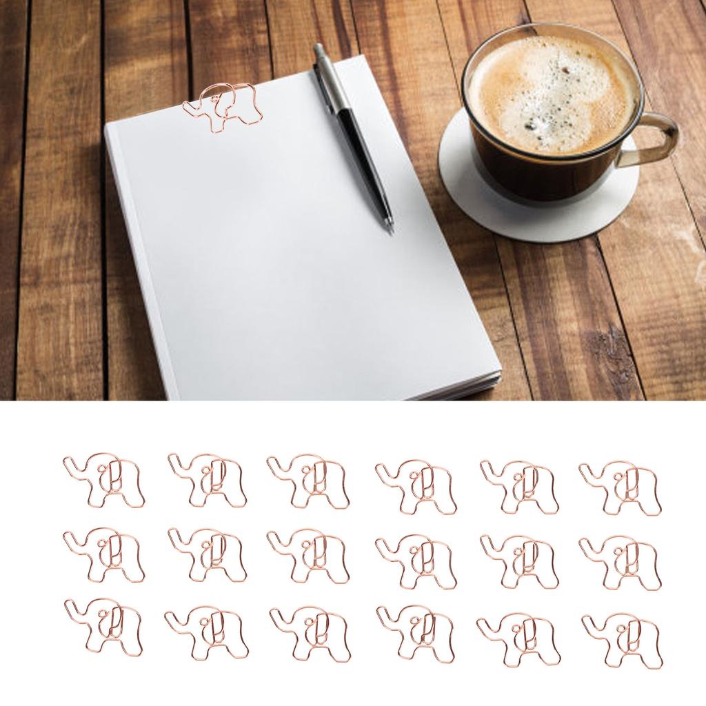 100 шт. скрепок для бумаги, предотвращающих скольжение, милые декоративные металлические закладки в форме животных, скрепки для офиса S