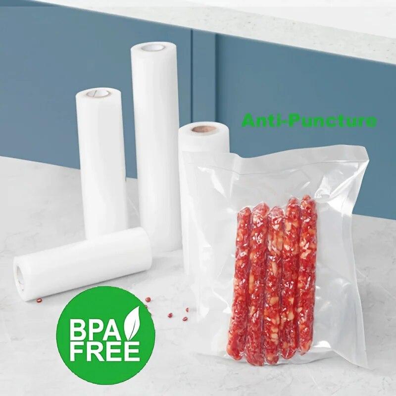 1 рулонные сверхмощные пакеты для вакуумного упаковщика для консервации пищевых продуктов, пакеты для вакуумной упаковки в рулонах для продуктов питания