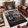 Harley-davidson Motorcycles Personalized Name Area Rug Suitable for Outdoor Game Room Foyer Dining Room Antislip Carpet Anime Office Decor