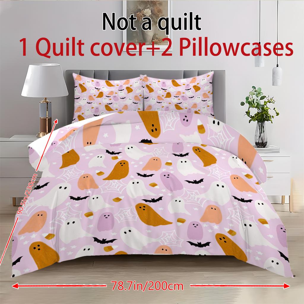 Хэллоуин Комплект постельного белья из трех предметов Пододеяльник Наволочка Матовая ткань Утолщенный