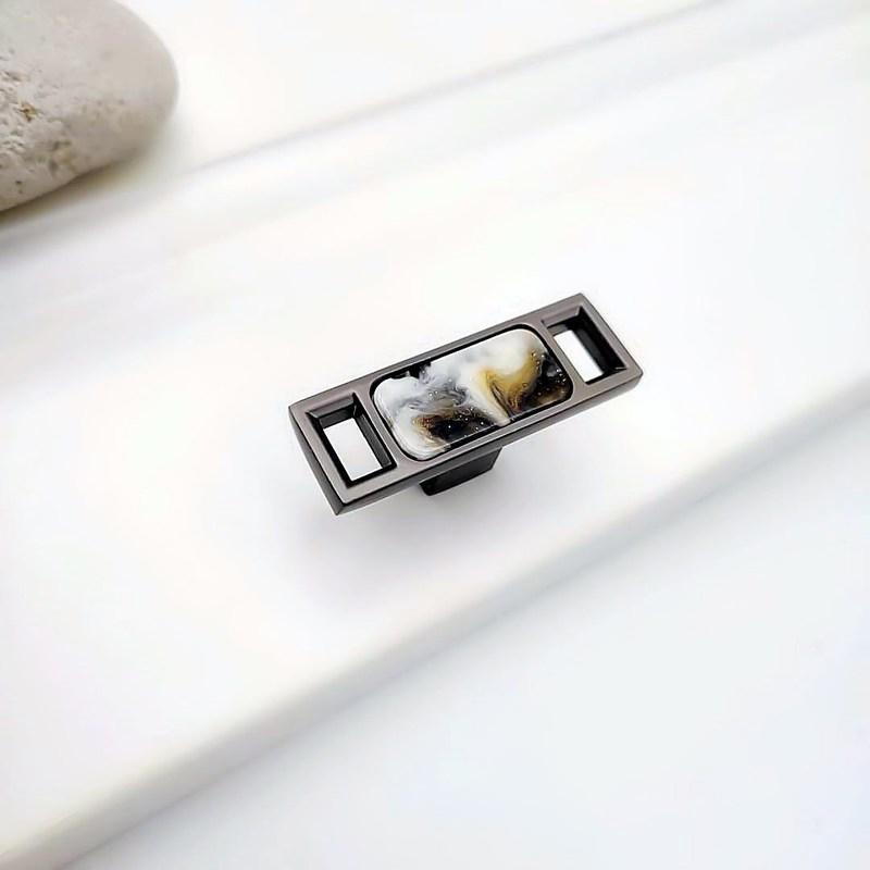 Дверные ручки и ручки из цинкового сплава для корпуса шкафа, элегантные ручки для мебели из смолы, ручки для ящиков кухонных шкафов, рычаги для внутренней отделки