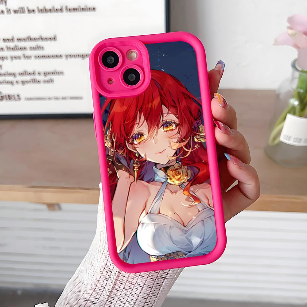 HSR Himeko Утолщенный ТПУ Чехол для Мобильного Телефона для iPhone 17 16 15 14 13 12 11 Air Pro Max Plus Цветной Чехол